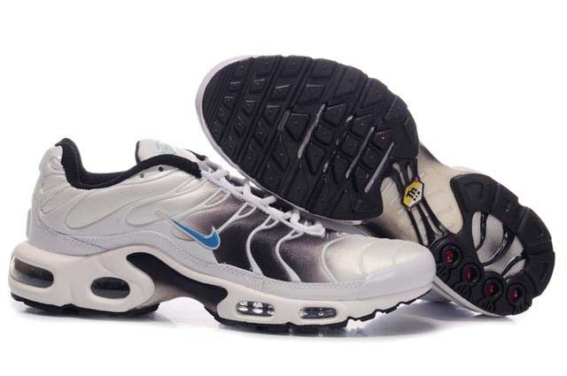 Mens Nike Air Max TN 2010 White Black Blue - Click Image to Close